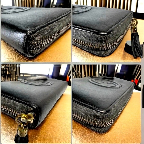Authentic‼️ Gucci SOHO zippy wallet black Ladies. GG logo. - Picture 5 of 10